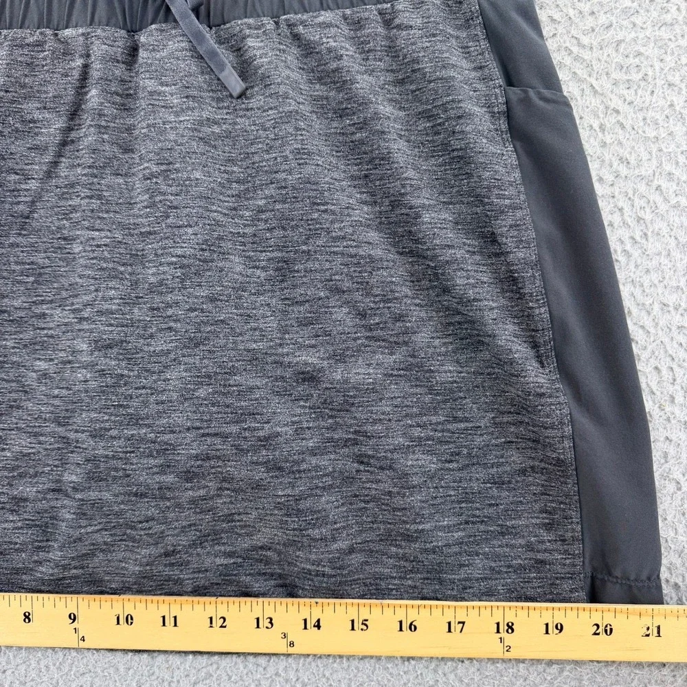 Athleta Womens Active Skort Gray Space Dye Drawstring Pockets Size M Medium